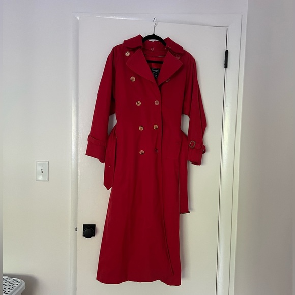 Classic Burberry check plaid coat USA 6 long - Picture 2 of 16